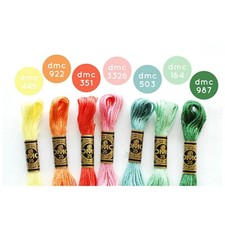 New DMC Floss Spring Rainbow 7 Skeins - Free Shipping