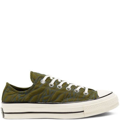 Converse Women's Runway Cable Chuck 70 Low Top Dark Moss/Dark Moss/EGRET 568679C