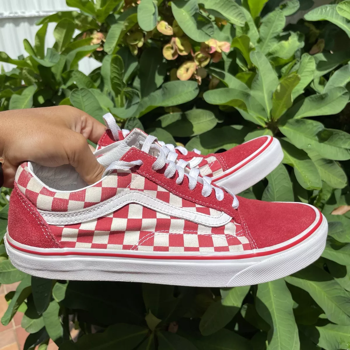 RED CHECKERBOARD OLD SKOOL VANS