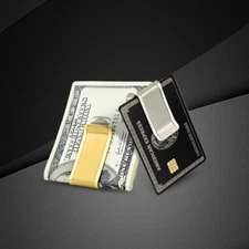 MOPANI Men’s Titanium Alloy Minimalist Wallet Sleek/Slim Money Clip Cash & Cards