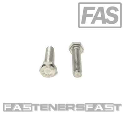 (25) 5/16-18x1-1/4'' Stainless Steel Hex Cap Screws FT Hex Bolts Free Shipping