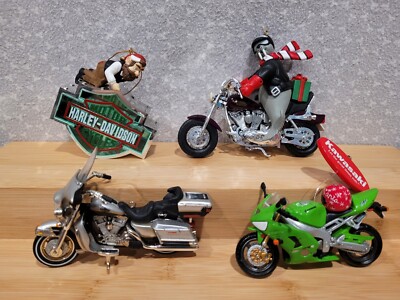 Harley-Davidson Kawasaki Motorcycle Walrus Elf Christmas Ornament