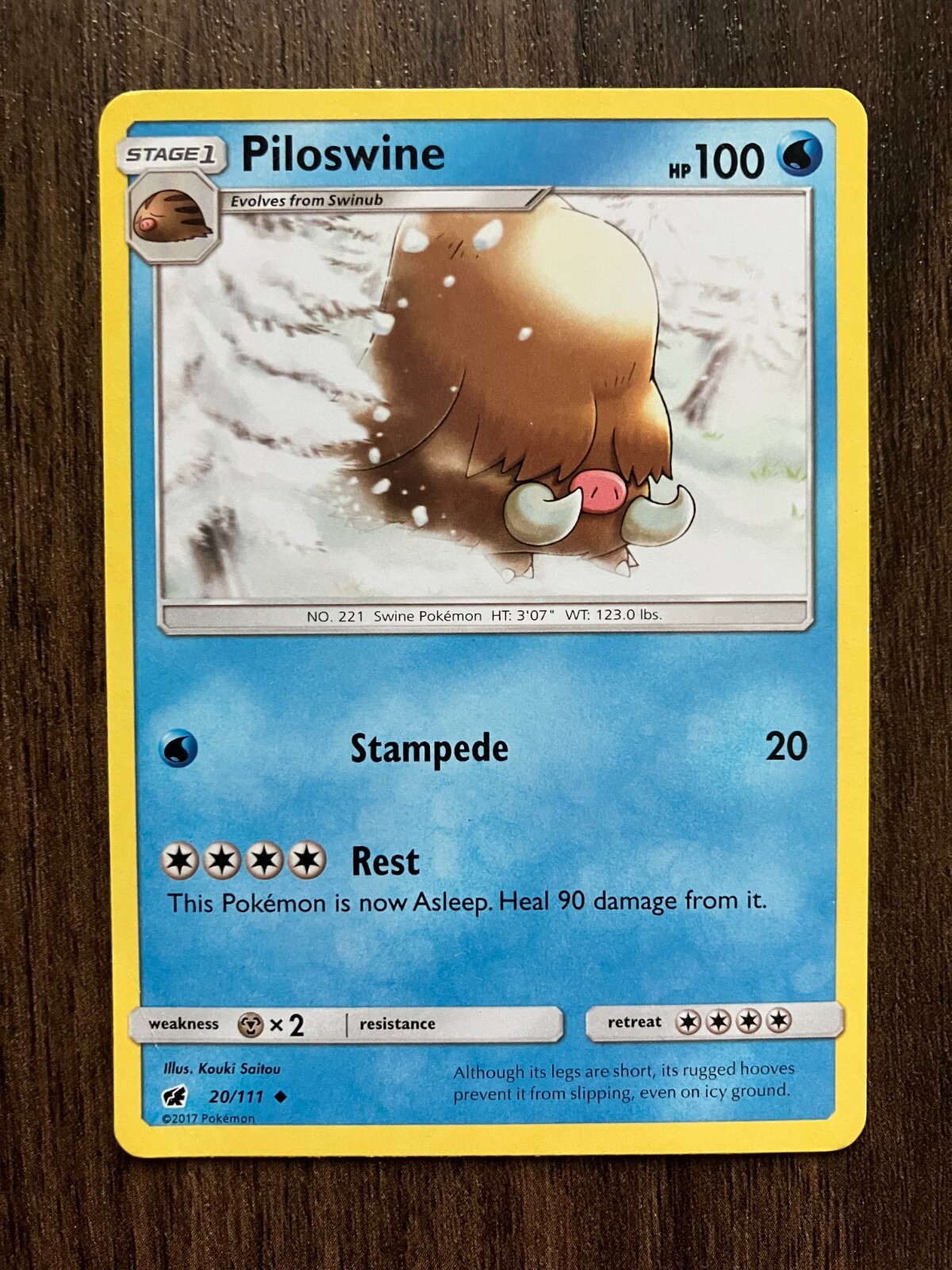 Piloswine 20/111 - 2017 Pokemon Crimson Invasion Uncommon Card