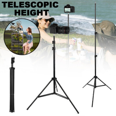 Tripod 3-Leg Design Light Stand With Telescopic Pole 1/4-Inch