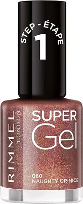 Rimmel London Super Gel Nagellack At-Home Gel Maniküre, Naughty Or Nice, 12 ml