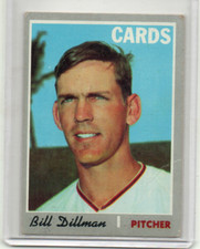 BILL DILLMAN 1970 TOPPS CARD #386 CARDINALS VG A83