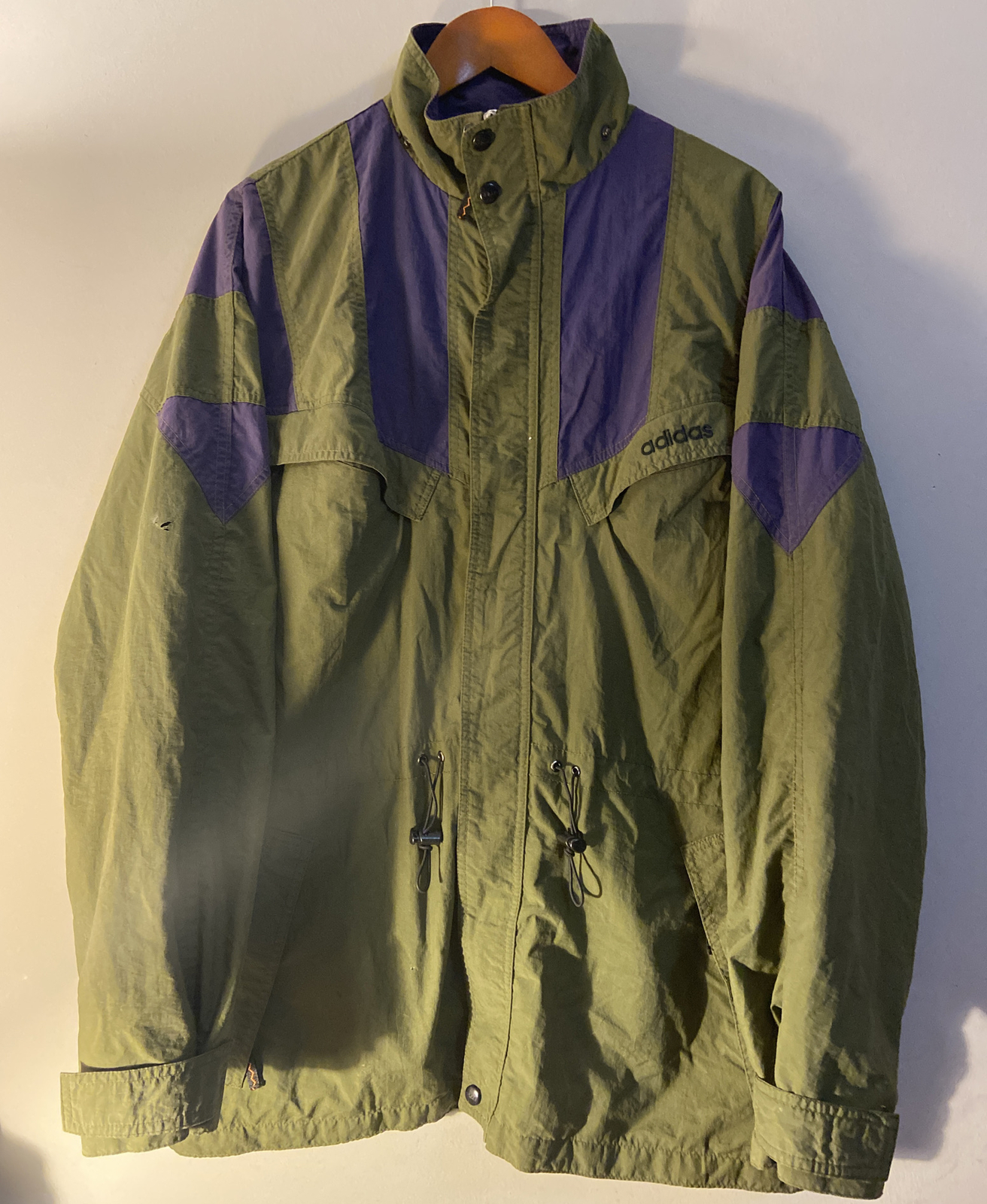 Vintage Adidas Green/Purple Windbreaker 