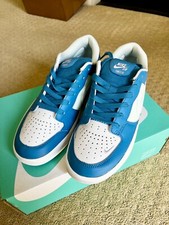 NIKE SB FORCE 58 PREMIUM LEATHER DUTCH BLUE/WHITE SIZE MEN'S 10