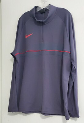 Nike Mens Academy 21 Dri-FIT Soccer Drill Top Lila Sz L - NWT