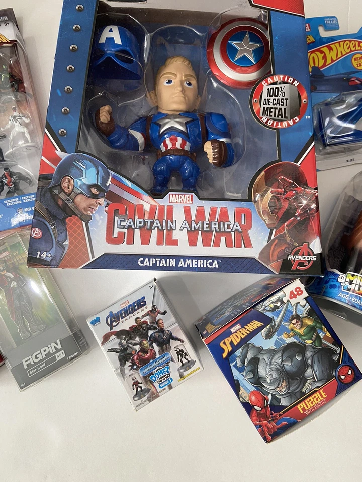 漫威美国队长蜘蛛侠风火轮摇头公仔复仇者雕像套装/8 — 第 4/4 张图片