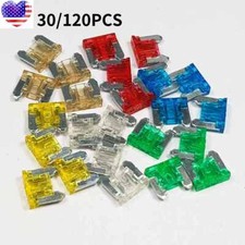 30/120PCS Low profile Mini Car Fuse Auto Trucks SUV'S Auto Fuses Color Coded