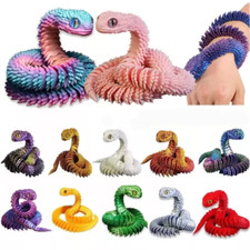 Realistic 3D Printed Articulated Snake Simulation Animal Snake Fidget Toys Decor