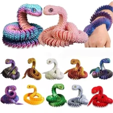 Realistic 3D Printed Articulated Snake Simulation Animal Snake Fidget Toys Decor