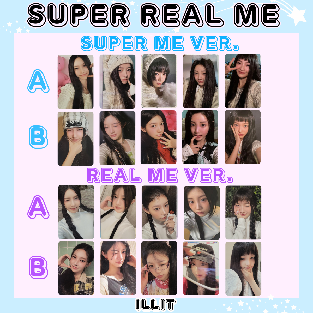 ILLIT SUPER REAL ME 1st Mini album Photo card SUPER ME ver ILLIT SUPER REAL ME 1st Mini album Photo card SUPER ME ver
