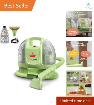 Little Green Mini Portable Carpet Cleaner: Powerful 4'' Stain Tool Included
