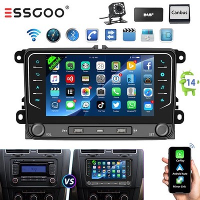 64G DAB Autoradio Android 14 Carplay GPS BT Für VW GOLF 5 6 Touran Passat Tiguan