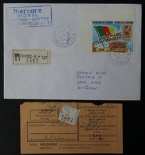 R-Brief Kamerun mit Einlieferungsschein  / Registered Cover Cameroon 2002