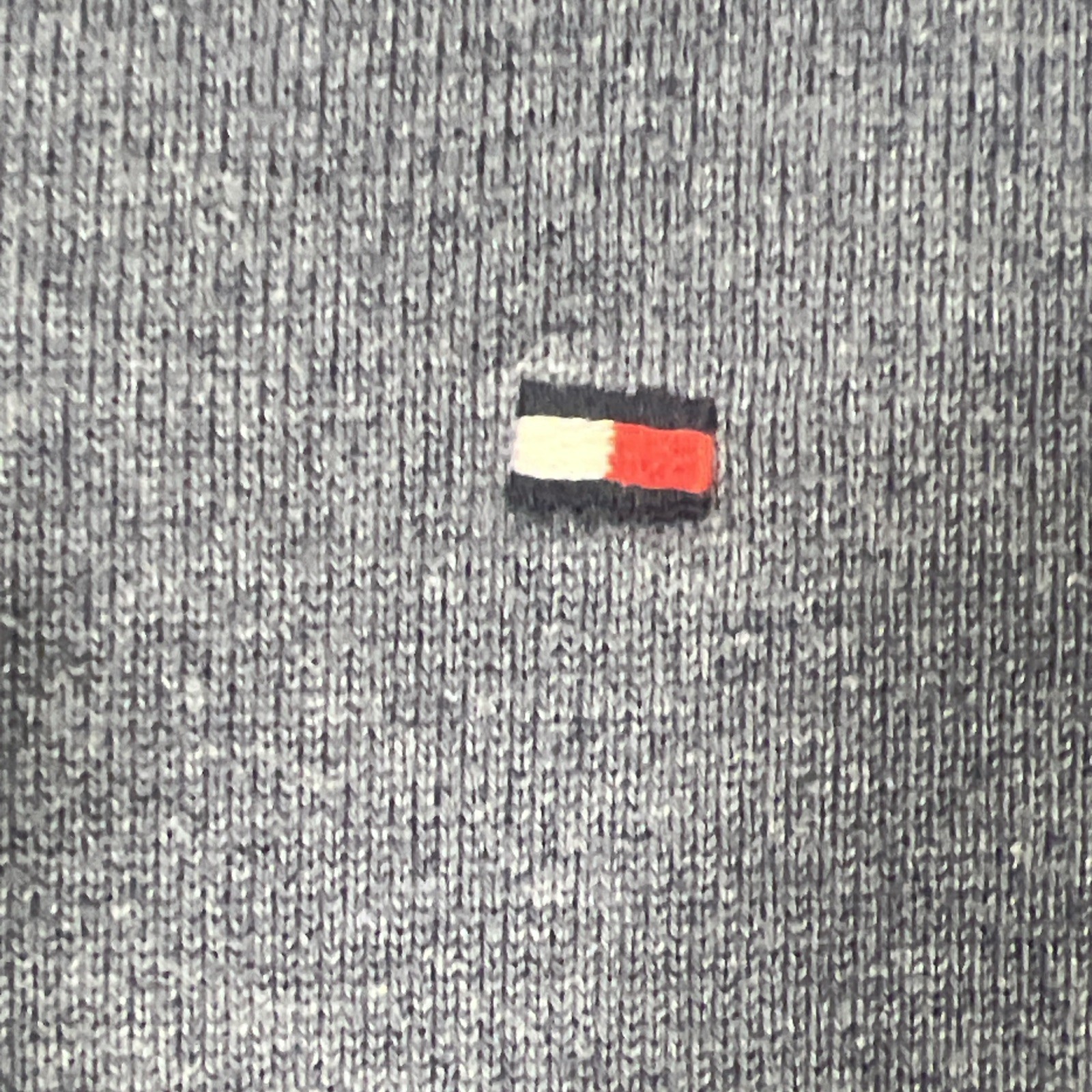 Tommy Hilfiger Essential Long Sleeve V-Neck Sweater Men's Size Large Blue Logo image 10
