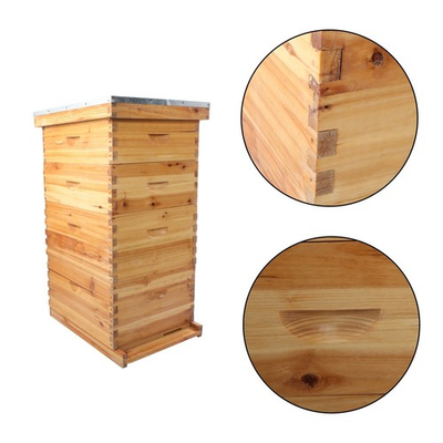 #ad #ad 4 Layer Complete Beehive Box 10 Frame Complete Bee Hive Starter Kit With Frames $168.43