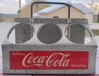 Vintage Coca-Cola Metal 6 Pack Bottle Carrier Coke Caddy Aluminum Holder🔴🟠🟡🔴