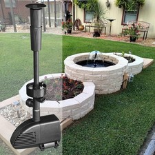Pond Filter Pump Kit with Fountain, 660GPH Submersible Pump, 3 Water Patterns, L