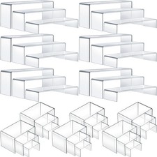 36 Pcs Acrylic Risers Large and Medium Acrylic Risers for Display Clear Displ...