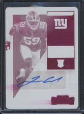 2018 Panini Contenders LORENZO CARTER #266 Rookie Ticket Printing Plate Auto 1/1