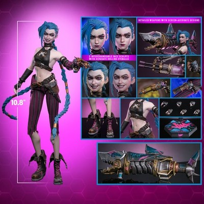 ARCANE LEAGUE OF LEGENDS 5体セット Hot Toys TMS137 League of Legends: Arcane Jinx 1/6 Scale Figure In