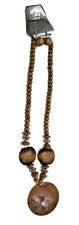 New Fashion Jewelry Women's Earrings and Necklace Gift Set Brown Wood Beads