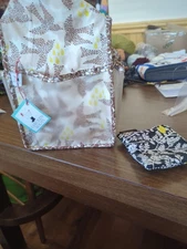 chicken Boots Pocket Bucket Night Flight & Small Pouch Used Aprox 6.5"X 9"