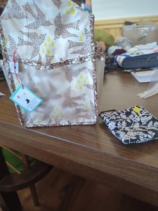 chicken Boots Pocket Bucket Night Flight & Small Pouch Used Aprox 6.5"X 9"