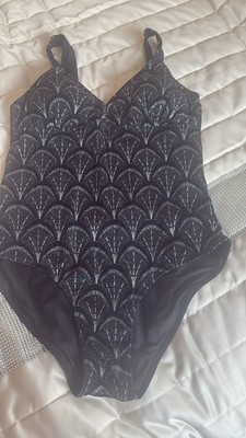 Eleganter Badeanzug mit Glitzermuster   NEU, Gr. 54/56 (DE 50)