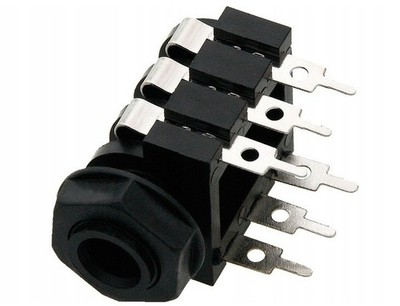 10 x Klinkenbuchse 6,3mm Jack Stereo Platinenmontage Einbaubuchse Aux