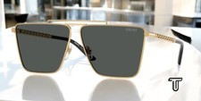 VERSACE VE2266 100287 Gold Dark Grey 64 mm Men's Sunglasses
