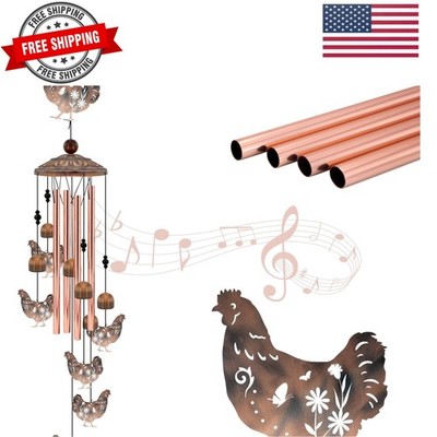for Women Chicken Wind Chimes for Outside, 35'' Metal Chicken WindChimes Gift...