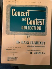 Concert And Contest Collection For Bb Bass Clarinet By Voxman - Solo  NEW  