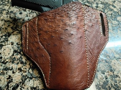 Ginuwine Natural Ostritch Holster & Mag Holder For 1911