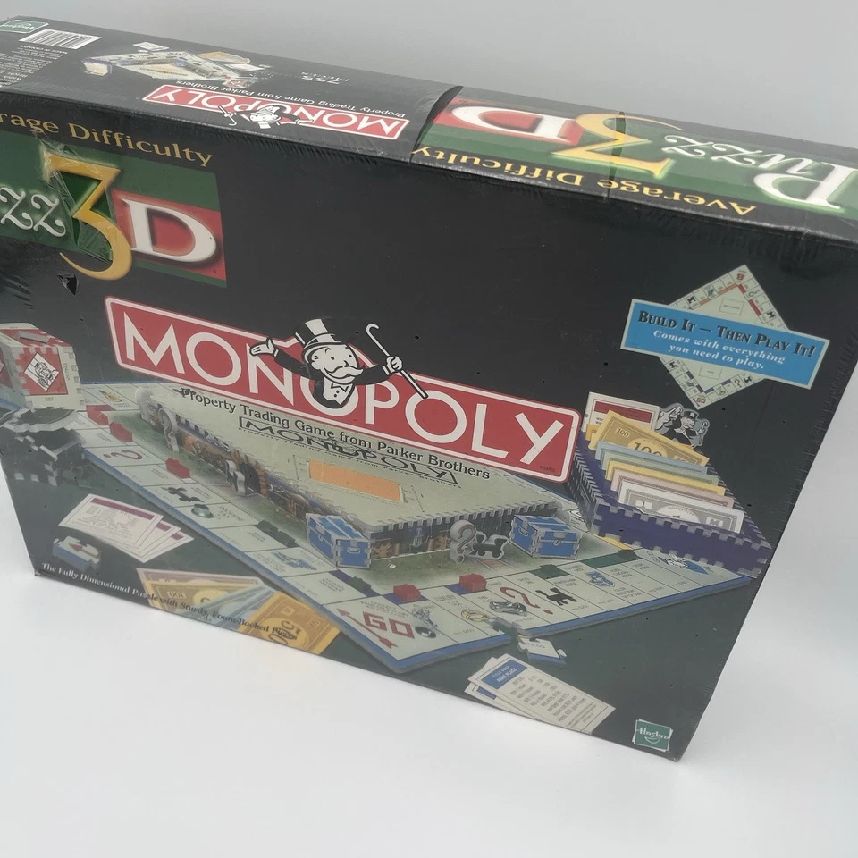 Monopoly Puzz 3D Puzzle Juego de Mesa De Colección 1998 NUEVO SELLADO Hasbro Coleccionable Foto 2 de 4