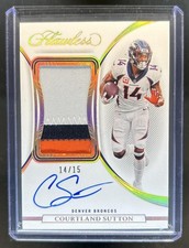 2022 Panini Flawless Courtland Sutton Patch Auto #/15 Broncos