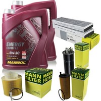 Mann Inspektionspaket 10L Mannol Energy Combi Ll 5W-30 FüR Audi A6 Allroad 3.0