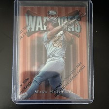 Topps 1997 Finest Warriors Mark McGwire #30 Bronze Oakland Athletics Baseball