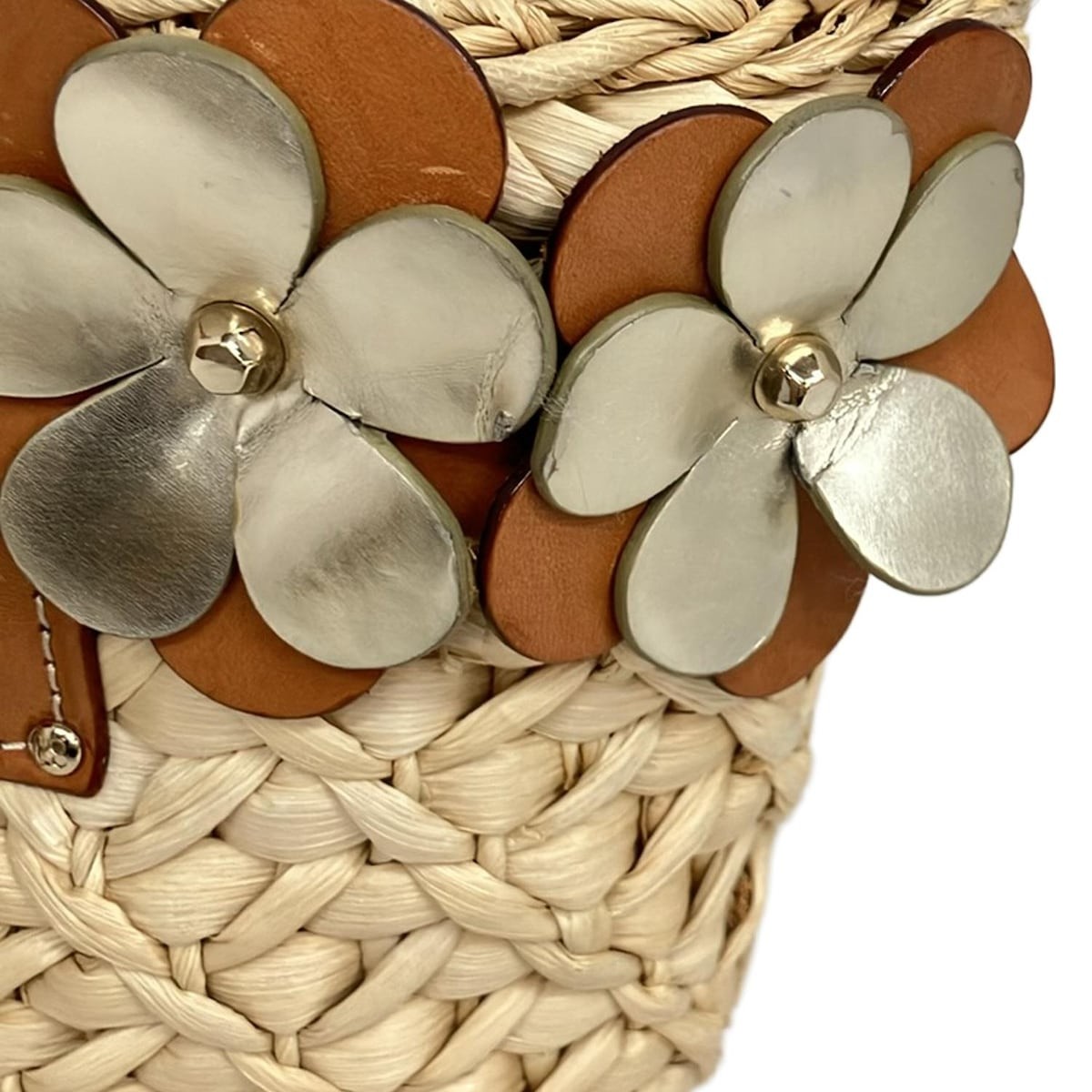 Kate spade - PXRU0802 Beige Gold Brown Straw Leather Tote Bag thumbnail 10