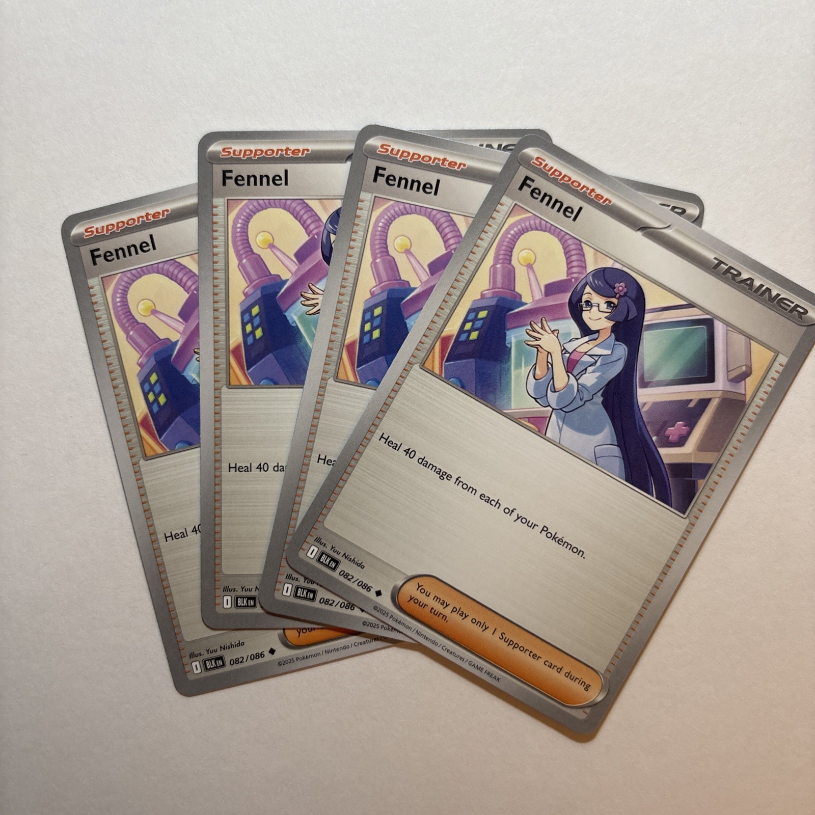 4X Fennel 82/086 | Near Mint SV: Black Bolt Pokemon TCG