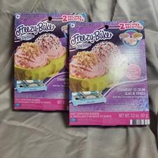 Easy-Bake Freezy Bake Strawberry Ice Cream Refill Mix 2 Recipes 2 Boxes 3.2oz