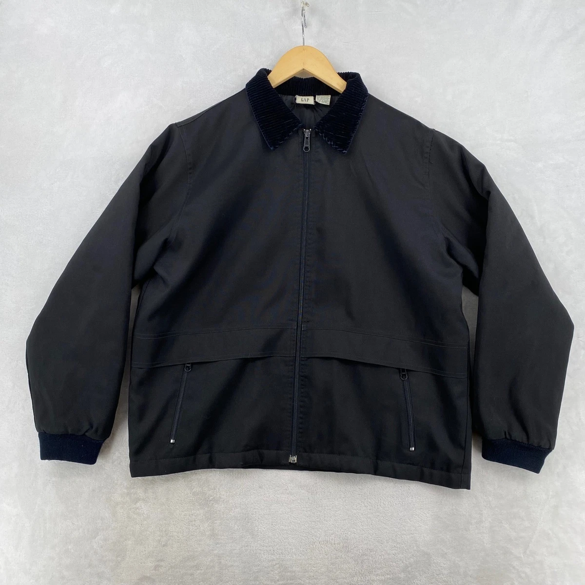 ジャケット・アウター GAP 00's Nylon Zip Up Jacket Black XL Adult Heavyweight Oversized Zip Jacket | Gap