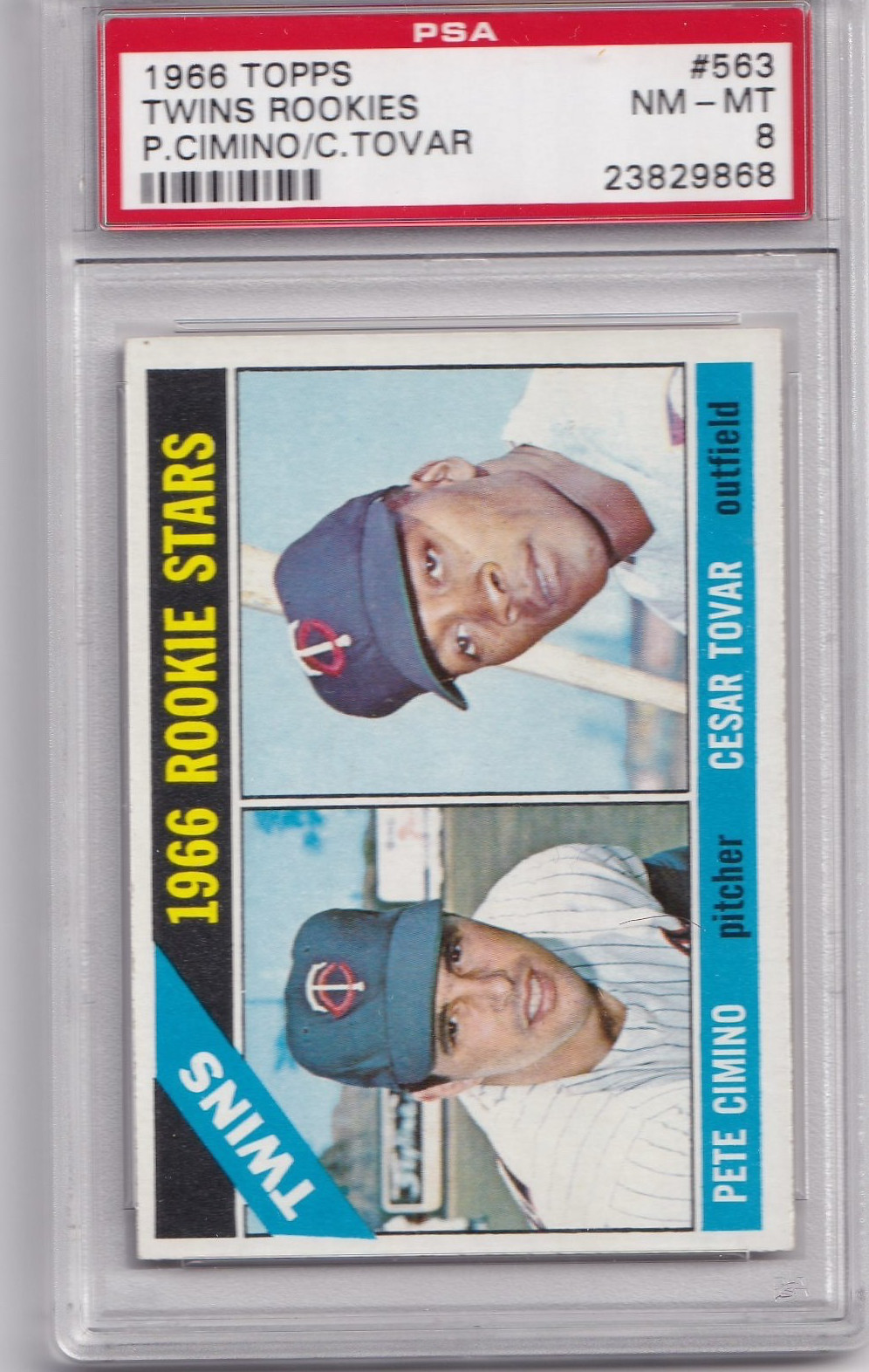 1966 Topps TOPPS P.CIMINO/C.TOVAR #563 Twins Rookies front