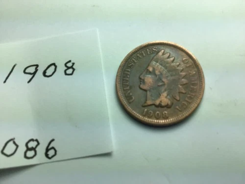 1908 - Indian Head Penny; Good condition #006