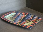 Halibut Cove Alaska Pottery Platter by JK Carrol 1997, hand painted Fish Platter — photo 8