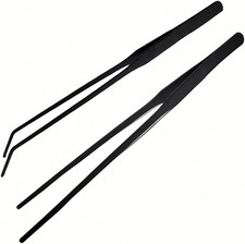 2Pcs 10.5" Reptile Stainless Steel Long Tweezers Feeding Tongs, Lizards Snake Ge