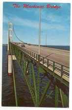 Mackinac Straight Bridge MI Postcard Michigan 134791